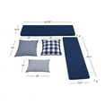 thumbnail image 6 of Linon 5 Piece Polyester Cushion/Pillow Set for Troyin Nook in Navy, 6 of 15