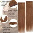 thumbnail image 2 of MY-LADY 10''-24'' 5 Clips in Human Hair Extensions Thick Real Natural Hair Pieces 100% Full Head Remy Hair 20inch #30 vivid auburn（Thin）, 2 of 8