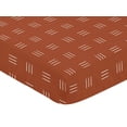 thumbnail image 5 of Boho Hatch Rust and White Fitted Crib Sheet by Sweet Jojo Designs, 5 of 6