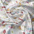 thumbnail image 5 of Ambesonne Cartoon Window Valance, Flower Dragonfly Bugs, 54" X 18", Pale Blue Pink Red, 5 of 5