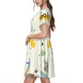 thumbnail image 2 of Balery Golf Icons And Golfer Vestidos sueltos de manga corta para mujer, vestidos de verano 2025, vestidos casuales de corte A con vuelo., 2 of 6