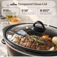 thumbnail image 4 of Gourmia 6 Qt Manual Slow Cooker, 3 Heat Settings, Removable Ceramic Pot, Black, 4 of 12