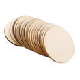thumbnail image 3 of jifeng Unfinished Wood Pieces - 25-Pack Wooden Round Cutout , Natural Rustic Craft Wood, 3 of 9