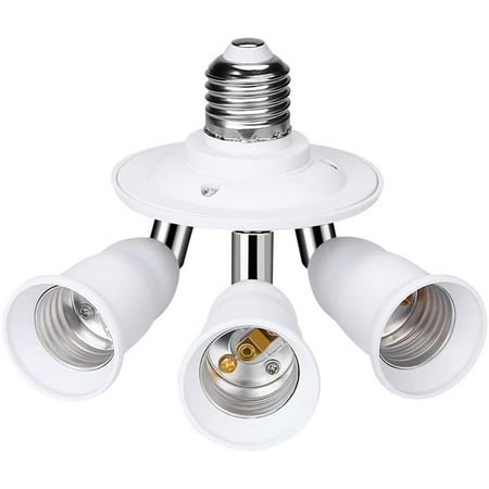 

Light Bulb Socket Adapter 3-in-1 Light Socket Splitter E26 E27 Adapter Converter Bendable Adjustable Hanging Light Socket