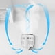 thumbnail image 3 of Ventilador de mesa portátil con aspas turbo gemelas y tecnología de circulación de aire. blanco, 3 of 7