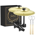 thumbnail image 1 of Cymbal Gadinan Mini Crash Cymbal Air Vent para coche, 2 unidades, dorado, 1 of 9