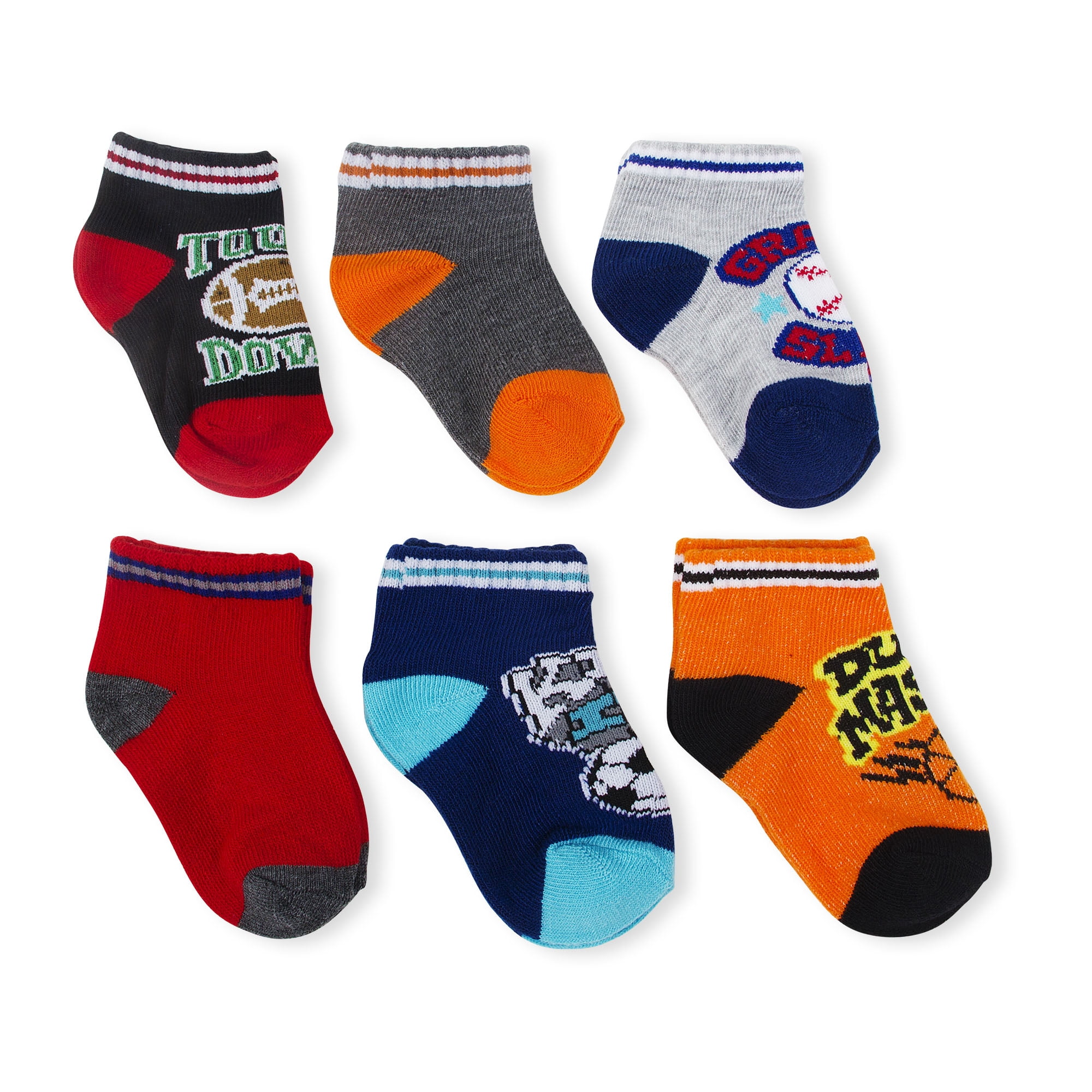 Newborn Baby Boys' Shorty Football Assorted Socks