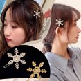 thumbnail image 2 of 4PC Snowflake Rhinestone Hair Clips for Women, Bridal Wedding Party Holiday Hair Accessories, Rhinestone Hairpins for Girls and Women,1.6x2.1 Inch, 2 of 8