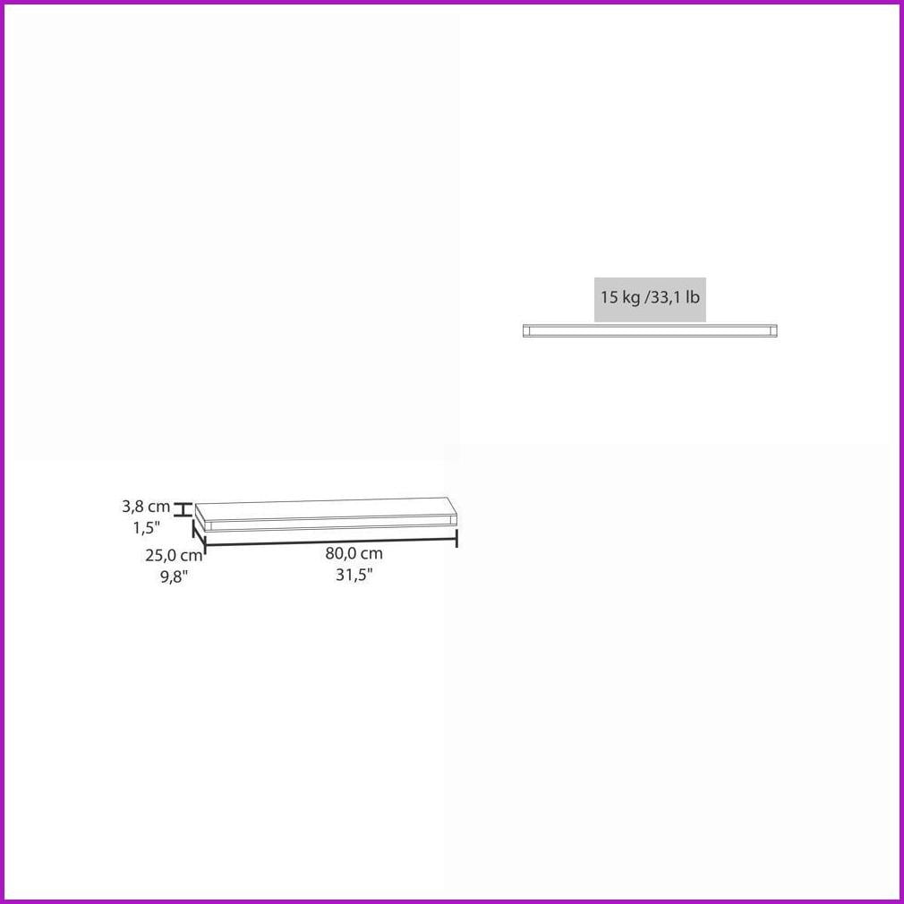 Floating Shelves Set of 2, Modern Wall Mounted | Engineered Wood | Matte Gray