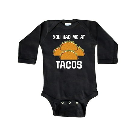 

Inktastic You Had Me At Tacos Gift Baby Boy or Baby Girl Long Sleeve Bodysuit