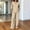 Khaki, variant on Floleo Women Polka Dot Two Piece Co Ord Outfits, V Neck Rollable Long Sleeve Blouse Elastic Waist Wide Leg Pants Casual Matching Suit With Side Pockets (Light Blue,S)