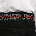 thumbnail image 4 of Buckle-Down Belt, Seatbelt Buckle Belt, Peace Black Multi Color, Youth 22 to 32 Inches, 4 of 9