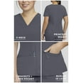 thumbnail image 3 of STAT MEDICAL WEAR Women’s Scrubs Set-2 Pocket V-Neck Scrub Top with 5 Pocket Joggers Pant Set (Size M, Color Pewter) Perfect Uniforms for All Nurses, Health Care and Medical Professionals from, 3 of 7