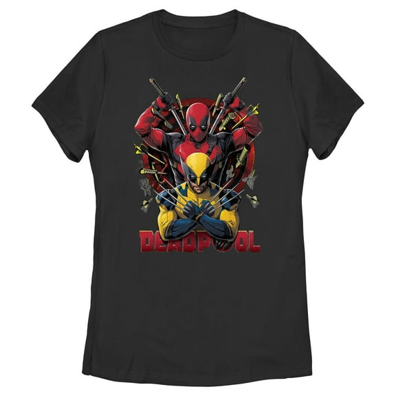 Women's Marvel: Deadpool & Wolverine Classic Poses Graphic T-Shirt