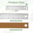 thumbnail image 2 of Stainless Steel Ruler Cork Backed, 6 Inch Straight Edge Ruler Non-Slip Cork Backing with Inch and Centimeter Scale for Office Engineering Drawing, 2 of 6
