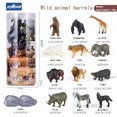 thumbnail image 5 of Animal Toys Figures, 12 PCS Realistic Wild Jungle Animals Figurines,African Zoo Animal Playset with Lion,Elephant,Giraffe, Educational Toy Cake Toppers Christmas Birthday Gift for Kids Toddlers, 5 of 6
