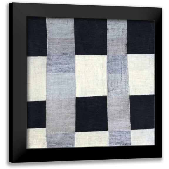 Nugent, Laura 12x12 Black Modern Framed Museum Art Print Titled - Gray Plaid 2