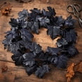 thumbnail image 6 of YiFudd Black Halloween Maple Leaf Garland, 78.7in Soft Flexible Rattan Vine for Fall Porch Mantel Window Decor, 6 of 7