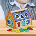thumbnail image 1 of Casa ocupada Centro de actividades Forma Clasificador de color Juguetes Aprendizaje temprano Juego de matemáticas Montessori Juguetes preescolares Baoblaze Cubo de actividades, 1 of 8
