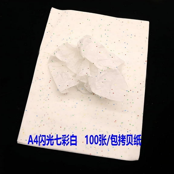 MRLESS 100pcs Sparkling Tissue Paper For Clothing Wrapping Shiny Festive Sheets For Present Wrapping Holiday Wedding Use Lustrous And Glittery A4