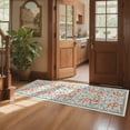 thumbnail image 3 of FairOnly Beige 2'x6'Modern Bloom Washable Non Slip Low Pile Runner Rug for Kitchen Hallway Laundry, 3 of 7