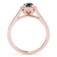thumbnail image 3 of 1.30 Ct Halo Split Shank Black Diamond Engagement Wedding Ring - 14K Gold, 3 of 9