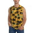 thumbnail image 3 of Uemuo Hawaii Palms Pattern Men's Sleeveless T-Shirt,Muscle Athletic Tank Top, Moisture-wicking Quick-dry Breathable Classic Tee Top for Gym Run Outdoor Sports-Medium, 3 of 8