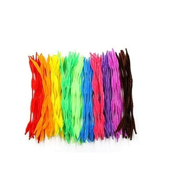 Pipe Cleaners Craft Chenille Stems with Bumps 100 pcs Multicolour Chenille Stems Pipe Cleaners Handmade DIY Art Craft Material