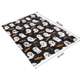 thumbnail image 4 of Halloween Ghosts and Bats Pattern Blanket,Comfortable Soft Flannel Throw Blanket,All Season,Warm Lightweight Blankets for Sofa Bed Couch Living Room Chair,40"x50", 4 of 4