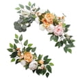 thumbnail image 1 of 2 Pieces Wedding Arch Floral Swag Display Plant Centerpieces Artificial Flowers for Windows Ceremony Backdrop Decoration, 1 of 8