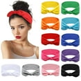 thumbnail image 2 of 12 Pack Bow Headbands for Women Headwraps Hair Band Knotted Headband Rabbit Ears Stretchy Turban Head Wraps Fashion Christmas Headbands Sport Cute Hair Accessories, 2 of 8