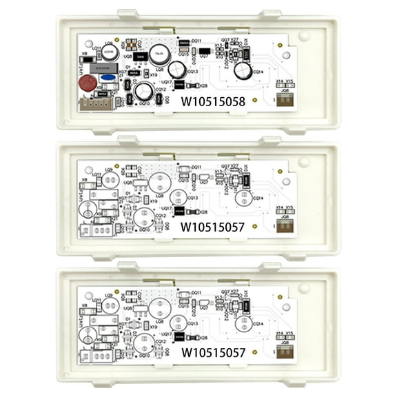 NEW 2 Pcs W10515057 & 1 Pc W10515058 LED Light SET With Tapered Lens and Bezel compatible for Whirlpool, Kenmore, Maytag, KitchenAid, Refrigerators, WPW10515057 AP6022533 PS11755866