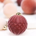 thumbnail image 4 of 35 bolas de terciopelo flocadas para Navidad, irrompibles, reutilizables, para colgar en el árbol de Navidad, 4 of 5