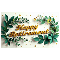 thumbnail image 3 of Happy Retirement Banner with Green Leaves Gold Balls and Stars Background Party Decoration for Retirement Parties Photo Backdrop Retirement Celebrations Decor Props, 3 of 4