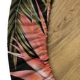 thumbnail image 5 of Ambesonne Tropical Fitted Round Tablecloth, Plumeria Strelitzia Flower, 56"- 60" Diameter, Dark Coral and Fern Green, 5 of 5