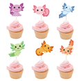 thumbnail image 1 of Decoración para cupcakes Foowztao Axolotl para niños y niñas, cumpleaños, 36 unidades, 1 of 6