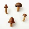 thumbnail image 3 of 4Pcs Wooden Mushroom Refrigerator Magnet Home Kitchen Refrigerator Magnet 3D Solid Wood Magnet Crafts Ornament, 3 of 5