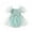Blue, variant on Musuos Baby Girl Summer Romper Dress 3M 6M 12M 18M 24M Short Puff Sleeve Bow Front Ribbed Bodysuit Newborn Cute Tulle Dress