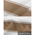 thumbnail image 6 of Faux Linen Valances for Windows Brown White Stripes Minimalist Simple Pattern Curtains Valance Light Filtering Rod Pocket Small Window Treatment for Kitchen Living Room Bedroom 42x18In, 6 of 6