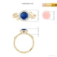 thumbnail image 5 of ANGARA Natural 1 Ct Vintage Inspired Sapphire Flower and Vine Ring in 14K Yellow Gold for Women (Size-6mm) | September Birthstone, Anniversary, Jewelry Gift for Women | Natural Blue Sapphire Ring, 5 of 10