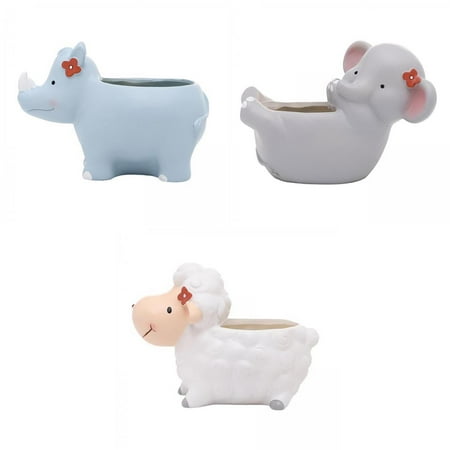 

3pcs Pots Animal Ceramic Flower Pot s er Indoor Desktop