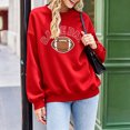 thumbnail image 3 of Football Sweatshirts for Women Game Day Print Sweatshirt Team Fan Clothes, 3 of 7