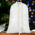 thumbnail image 6 of Mecorevxz Christmas Bags Double Drawstring Canvas Christmas Gifts Santa Sack Bag 27.56"x17.69" DIY Extra Large Reusable Burlap Xmas Gift Heavy Duty Laundry Bags with Drawstring(White), 6 of 7