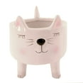 thumbnail image 4 of Planter for Succulent Plant Ceramic Plant Pots Indoor, Novelty Planters for Home Office Garden White Cat, Small, 1, 4 of 6