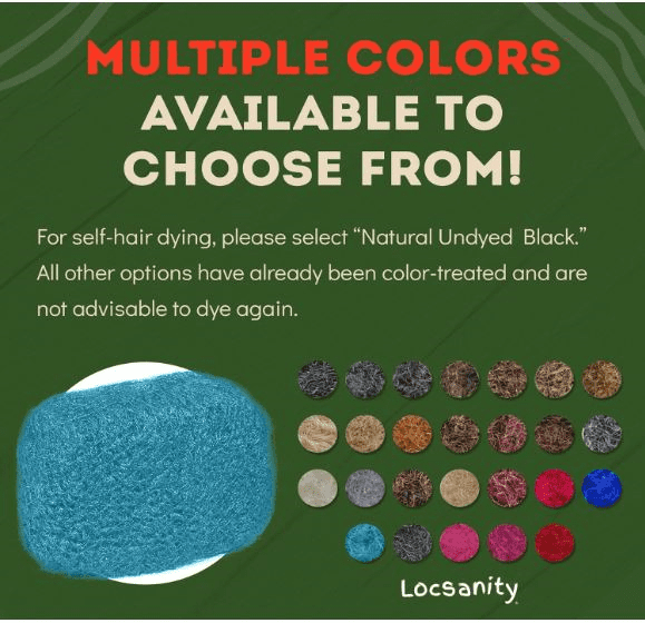 Locsanity Afro Kinky 100% Bulk Natural Human Hair for Braiding, Dreadlocks, Loc Repair, Extensions, Twists & Braids – 8” Length, 1 oz