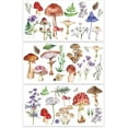 thumbnail image 1 of Juego de 3 calcomanías para muebles y manualidades, 30x15 cm, diseño de setas, estilo bohemio vintage con flores y hojas., 1 of 7