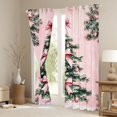 thumbnail image 3 of Feelyou Bowknot Xmas Tree Curtains Pack of 2 (52x84 Each), Merry Xmas Window Curtains, 3 of 6