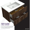 thumbnail image 3 of Conques 30 in W x 20 in H x 18 in D Bath Vanity in Dark Brown with Cultured Marble Vanity Top in White with White Basin, 3 of 3