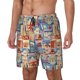 thumbnail image 1 of Balery Set Of Travel Vintage Bañador para hombre, shorts de playa de secado rápido con entrepierna y forro de compresión-Medium, 1 of 6