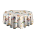 thumbnail image 5 of Pastel Fairy Rainbow Pattern Round Tablecloth 60"x60",Wrinkle Wipeable Table Cloth for Kitchen Dining Room Picnic Patio Party, 5 of 6